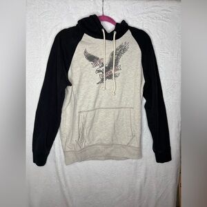 American Eagle Outfitters Hoodie Mens Gray Size S Fleece Vintage